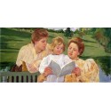 Grupo familiar leyendo, Cassatt
