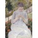 Chica en el jardín, Cassatt, Algomasquearte