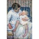 Mujer bañando a su dormido niño, Cassatt, Algomasquearte