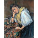 Joven italiana en la mesa, Cezanne