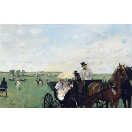 En las carreras en Countryside, Degas, Algomasquearte