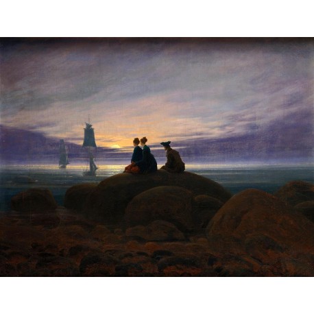 Salida de la luna sobre el mar, Friedrich, Algomasquearte