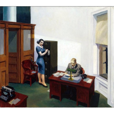 Noche en la oficina, Hopper, Algomasquearte