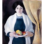 Retrato con manzanas, Macke