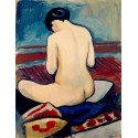 Desnudo sentado con Almohada, Macke