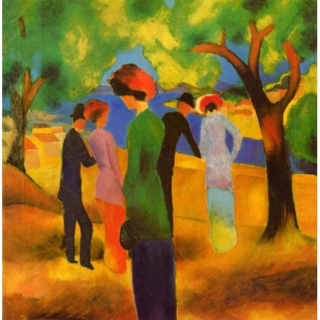 Dama con chaqueta verde, Macke, Algomasquearte