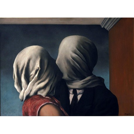 Amantes, Magritte, Algomasquearte
