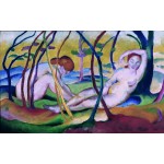 Desnudos bajo los árboles, Franz Marc