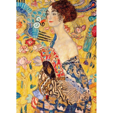 Mujer con abanico, Klimt, Algomasquearte
