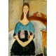 Retrato de Jeanne Hebuterne, Modigliani, Algomasquearte