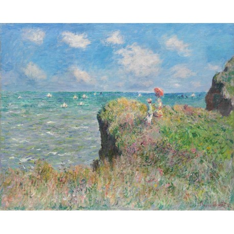 Paseo por el acantilado, Monet, Algomasquearte