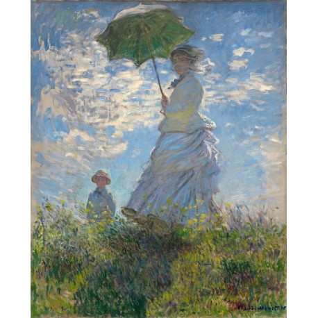 Mujer con parasol, Monet, Algomasquearte