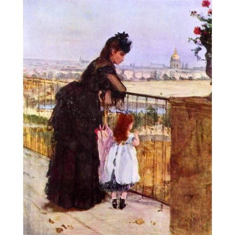 Mujer e hija en el balcon, Morisot, Algomasquearte
