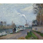 Pissarro La rivera cerca de Pontoise con tiempo nublado Algomasquearte 