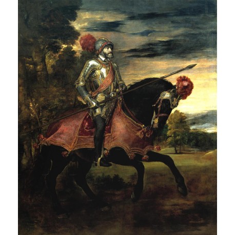 Tiziano Carlos V a caballo en Mühlberg Algomasquearte