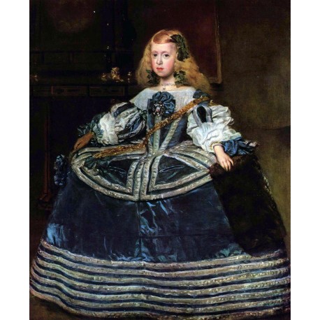 Velazquez Infanta Margarita en azul Algomasquearte