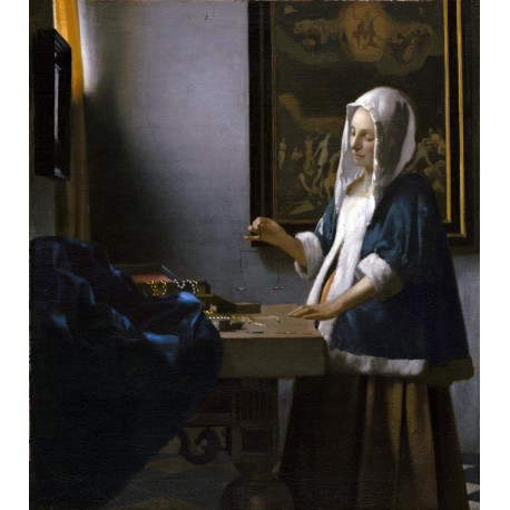 Vermeer Mujer con balanza Algomasquearte