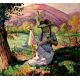 Joven Chica recogiendo flores, Lebasque, Algomasquearte