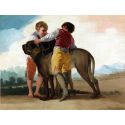 Niños con perros de presa, Goya