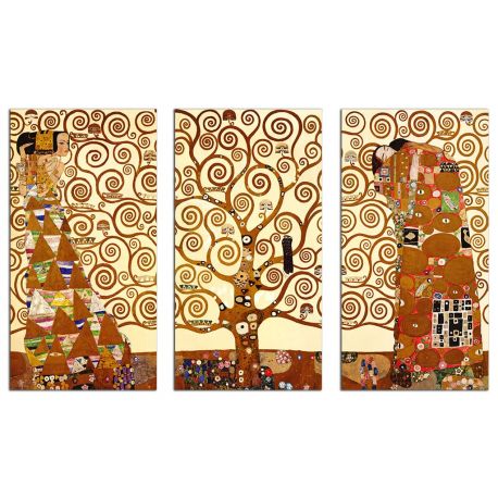 El árbol de la Vida, Klimt, VERSIÓN TRIPTICO, Algomasquearte
