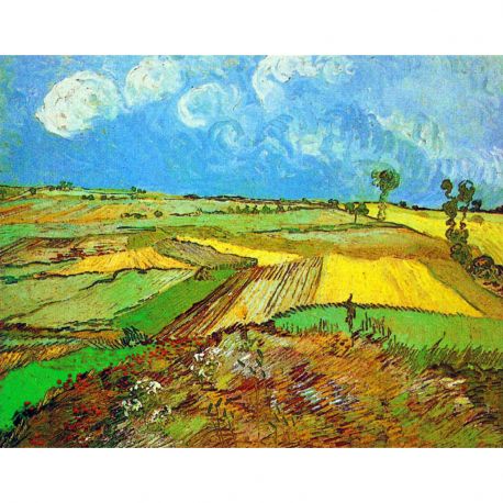 Van Gogh, Campos de trigo después de la lluvia en Auvers, Algomasquearte