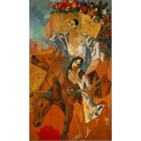 Composition, Peasants, Picasso, Algomasquearte
