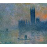 Parlamento de Londres, Efecto Neblina, Monet, Lienzo en Bastidor, Gliceé, algomasquearte