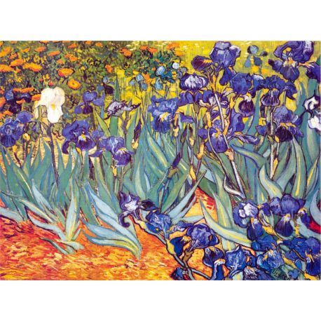Van Gogh Lirios Algomasquearte, Lienzo en bastidor, arte decorativo para casa, Gliceé