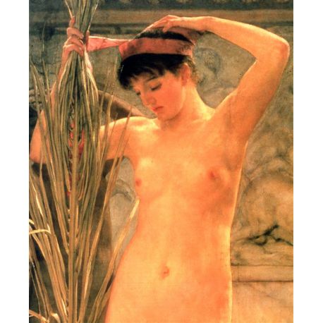 Reproducción, Cuadro, La Modelo de un escultor (Venus Esquilina) (detalle), Alma-Tadema, Algomasquearte