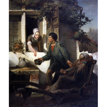 Reproducción, Cuadro, El Ciego Beggar Walters, Alma-Tadema, algomasquearte