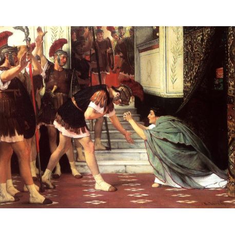 Reproducción, Cuadro, Proclamando emperador a Claudius, Alma-Tadema, algomasquearte