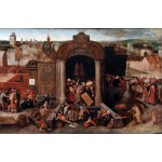Cristo expulsando a los comerciantes del templo, Brueghel, Algomasquearte