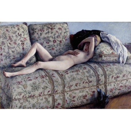 Desnudo en el Sofá, Caillebotte, Algomasquearte